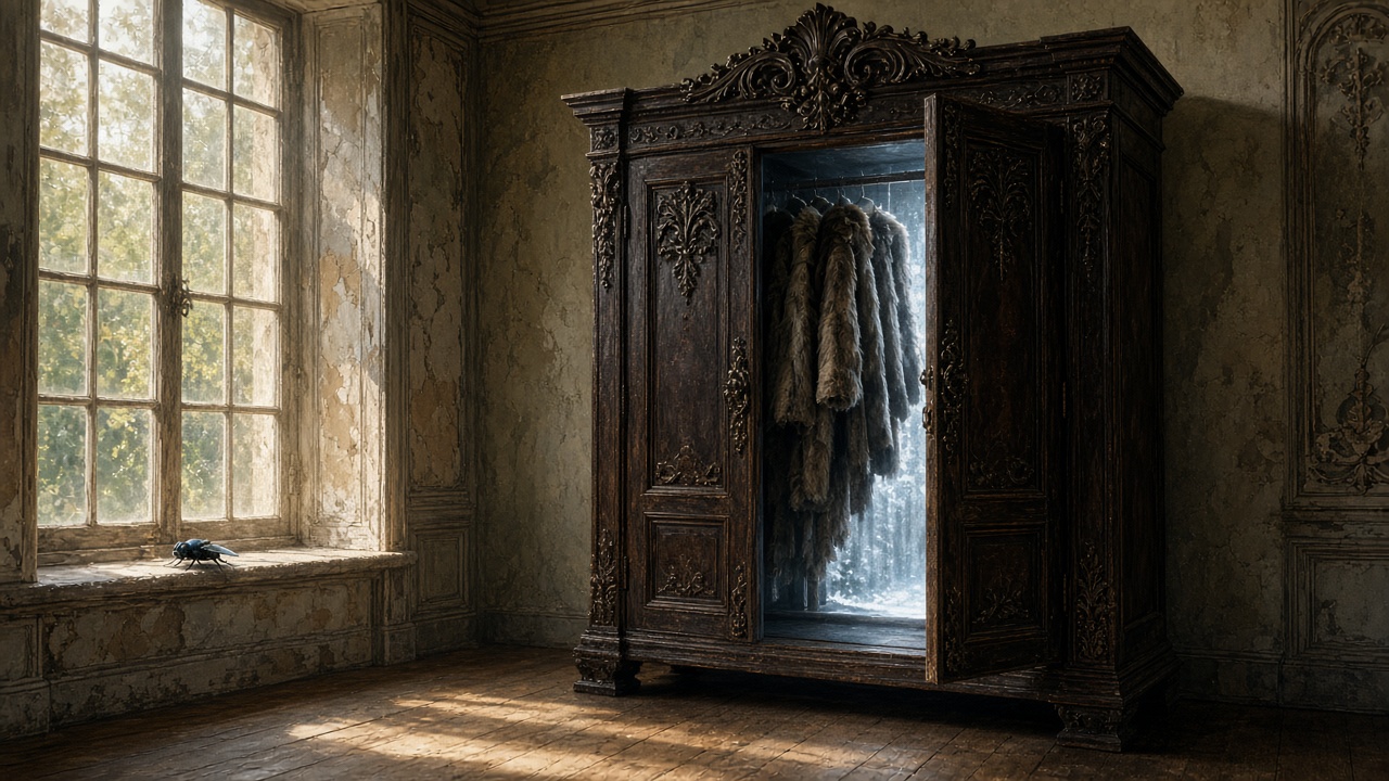 La grande armoire dans la chambre vide