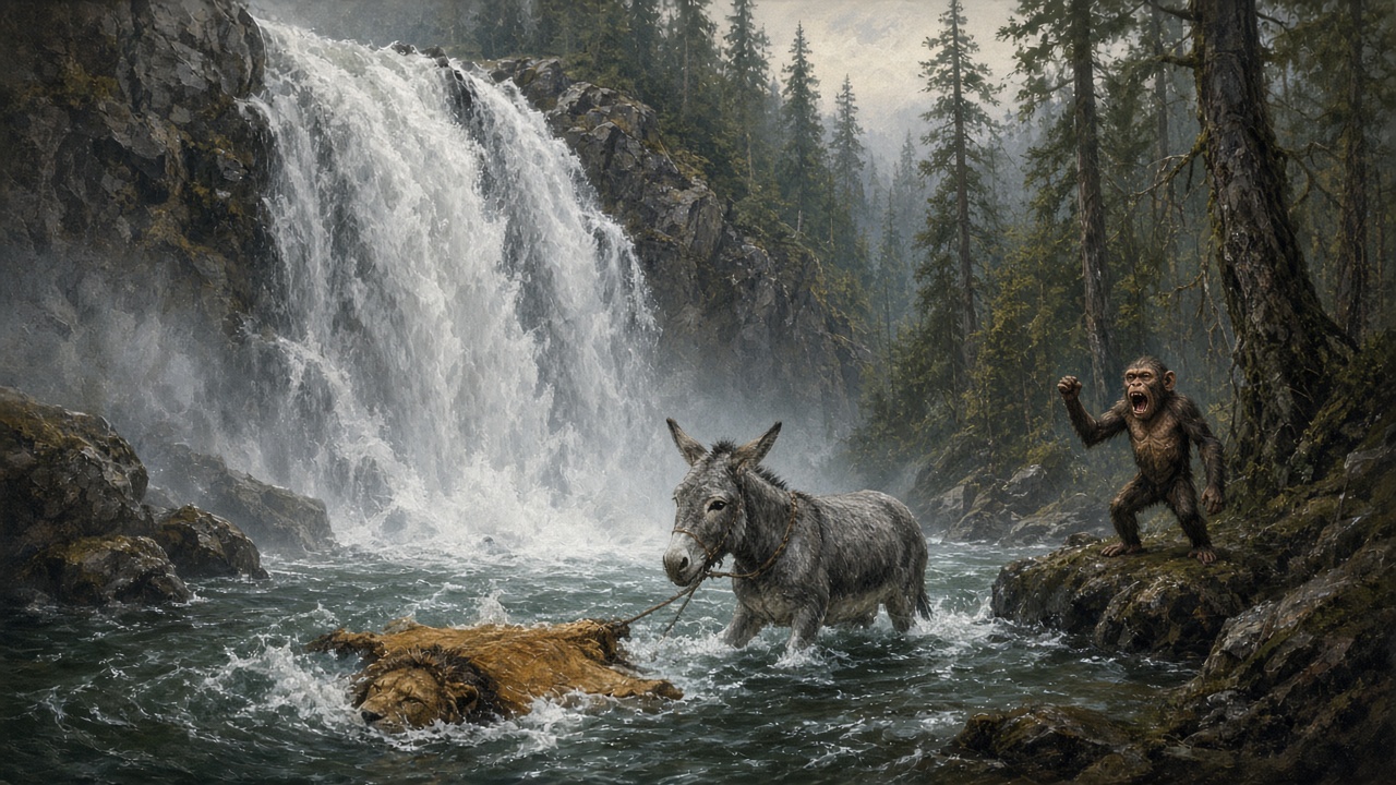 Puzzle va chercher la peau de lion dans l'eau