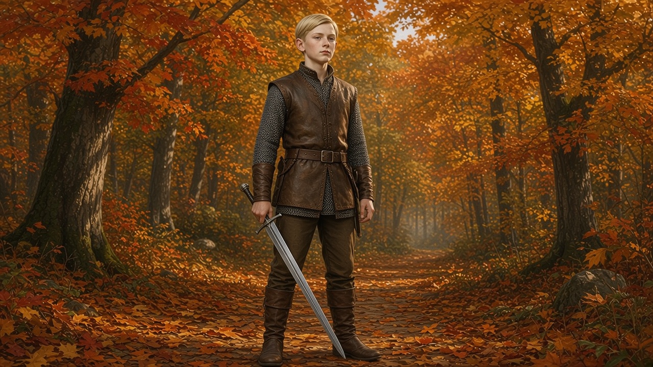 Eustache à 16 ans, en armure légère