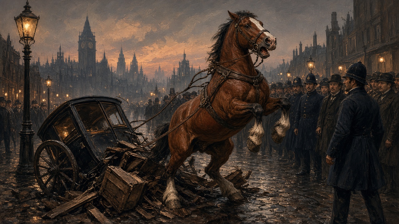 Le cheval de fiacre affolé que Jadis a volé