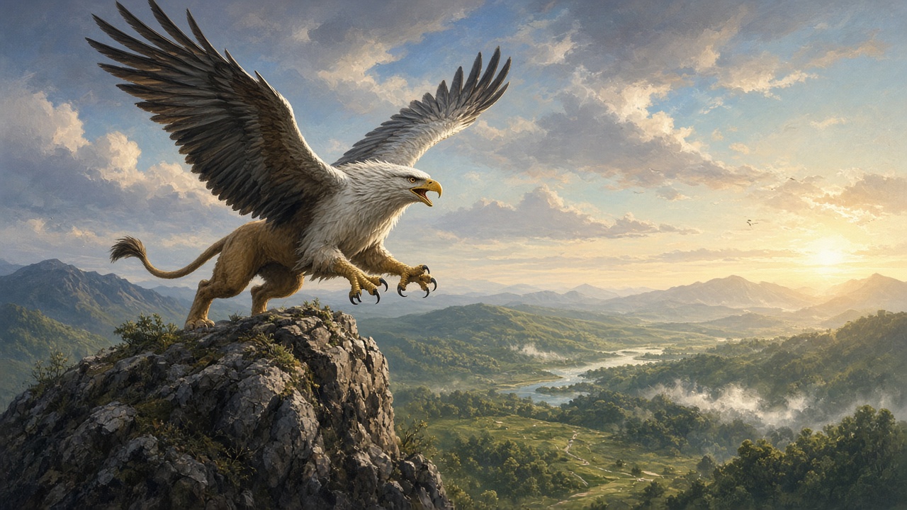 Un griffon s'envole