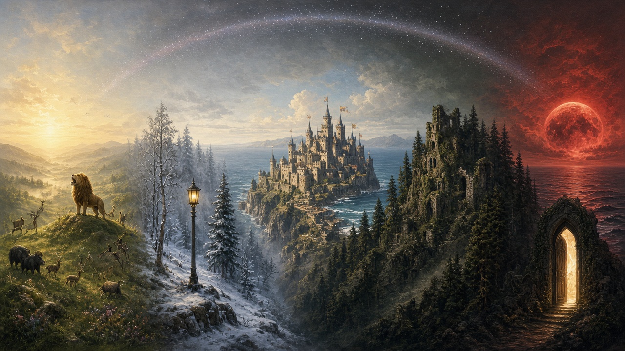 Un même paysage narnien vu à des siècles d'écart