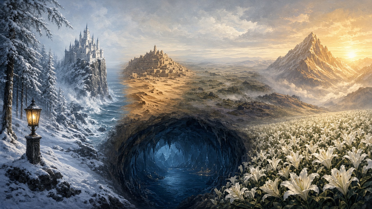 Mosaïque de paysages narniens