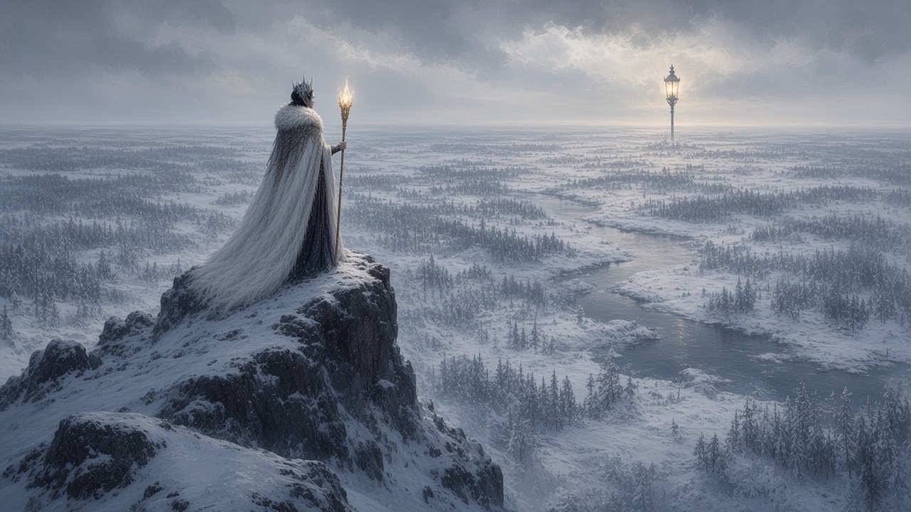 Paysage de Narnia sous l'hiver sans Noël