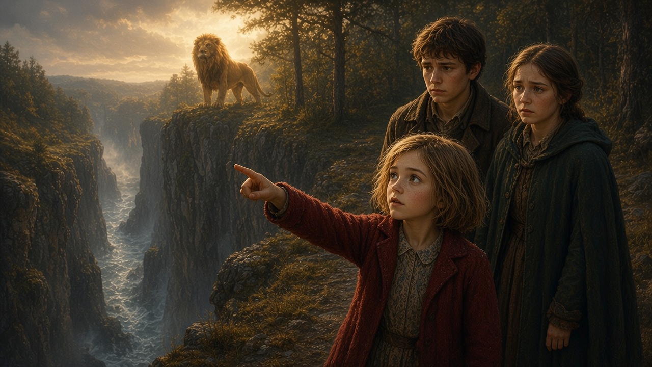 Lucy seule voit Aslan au bord d'une gorge
