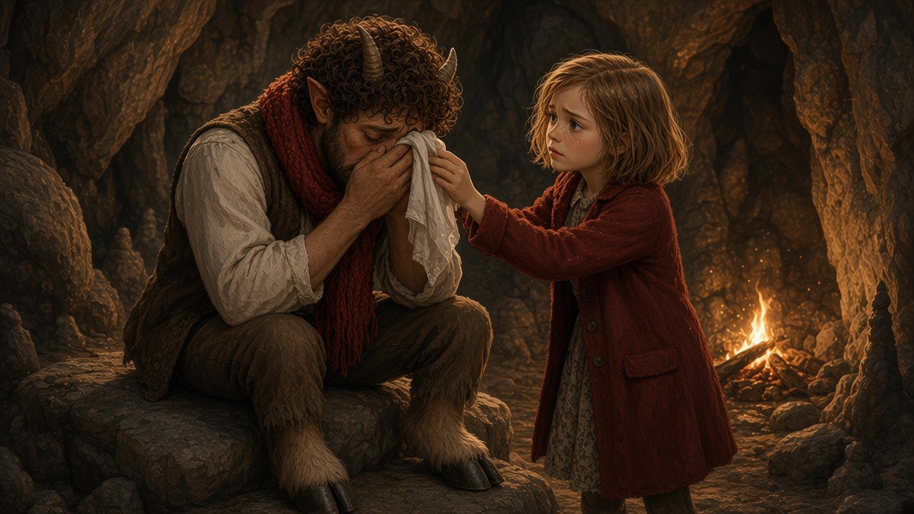 Tumnus pleure en avouant sa trahison