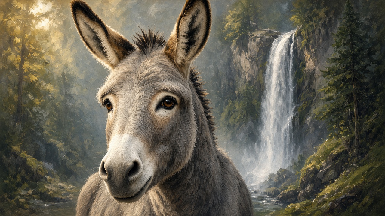 L'âne gris aux yeux doux