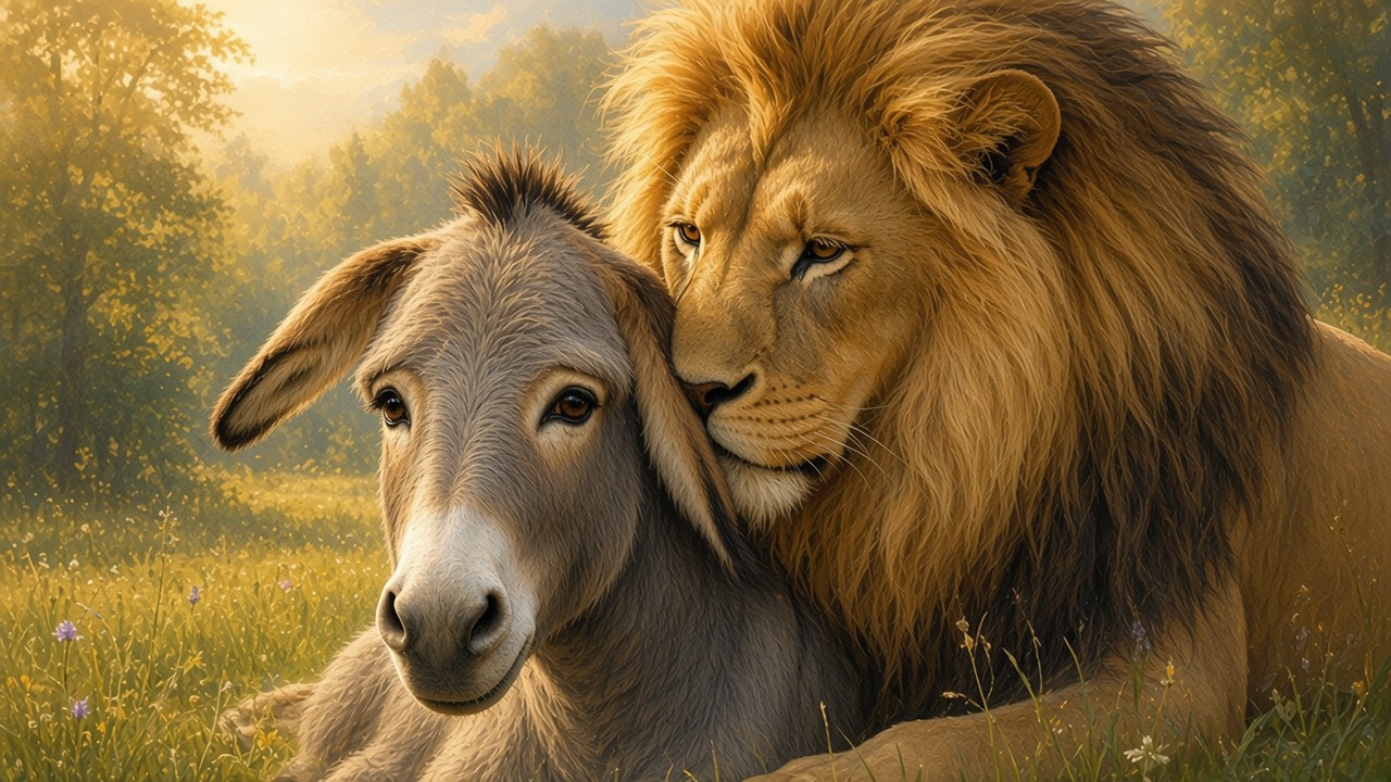 Aslan murmure à l'oreille de Puzzle
