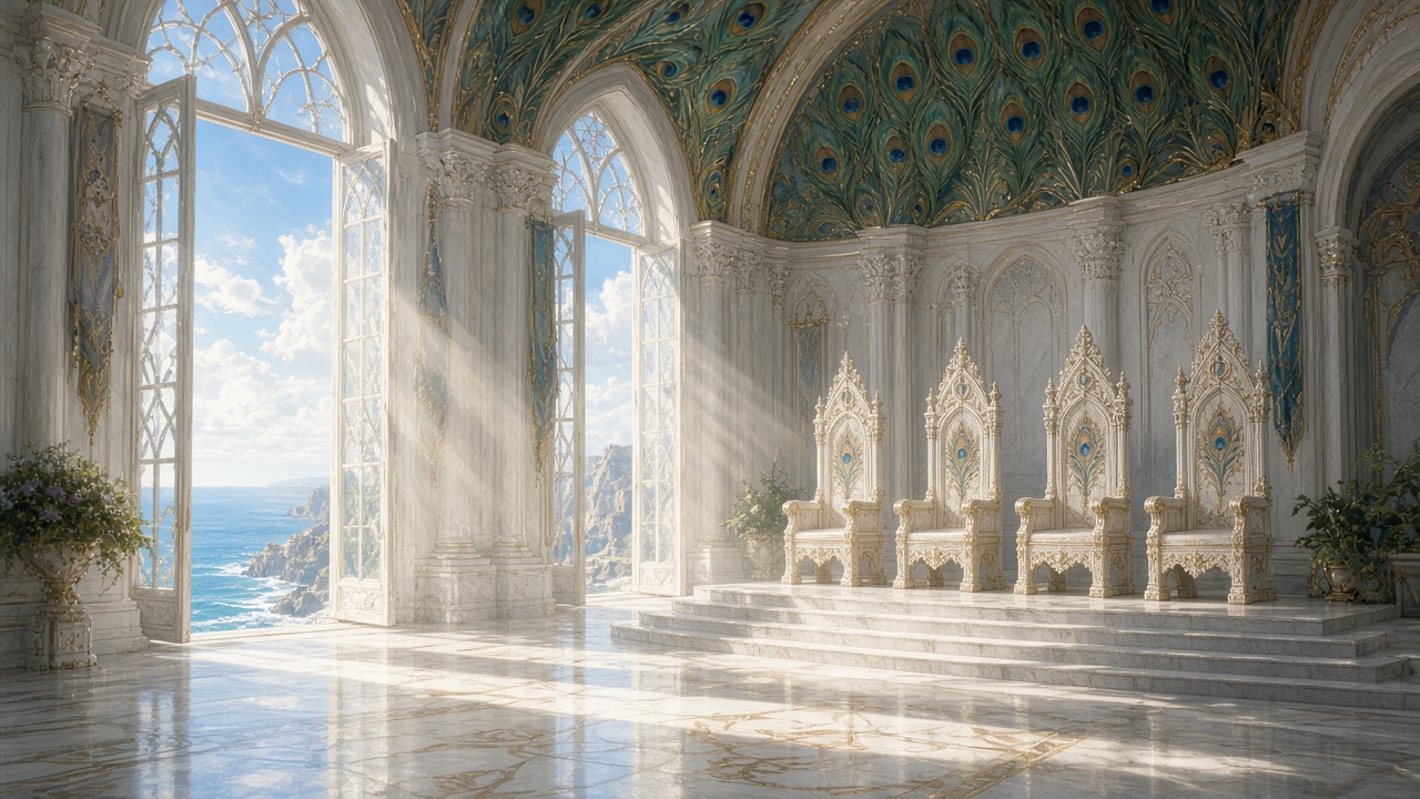 Les trônes vides dans la grande salle