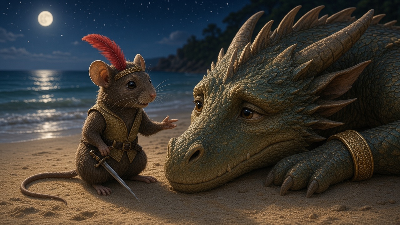 Ripitchip console un dragon la nuit