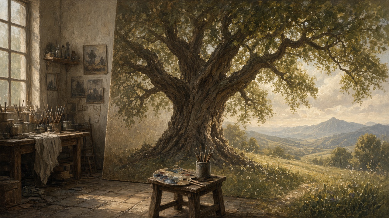 Une toile inachevée qui devient un vrai paysage