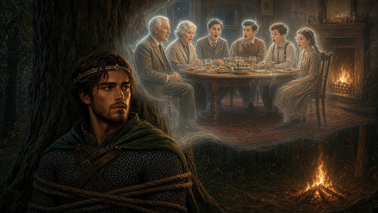 Tirian voit sept personnes autour d'une table