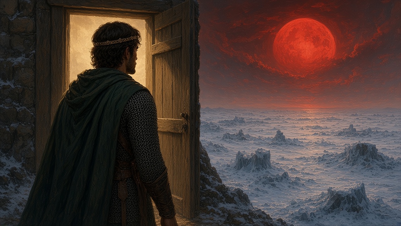 Tirian regarde le soleil s'éteindre sur Narnia